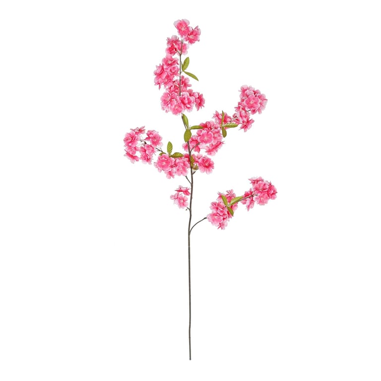 Dark Pink Cherry Blossom Stem - Fresh Garden Decoration for Spring Home Decor