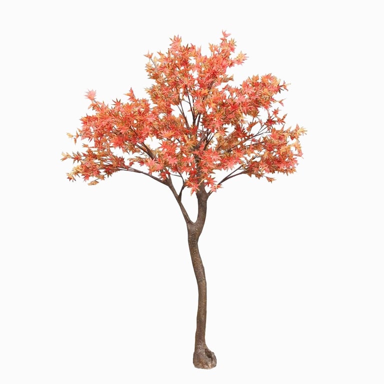Artificial Red Japanese Acer Tree (2.7m) - Durable Indoor Home Garden Decor for Fall Season Decoration