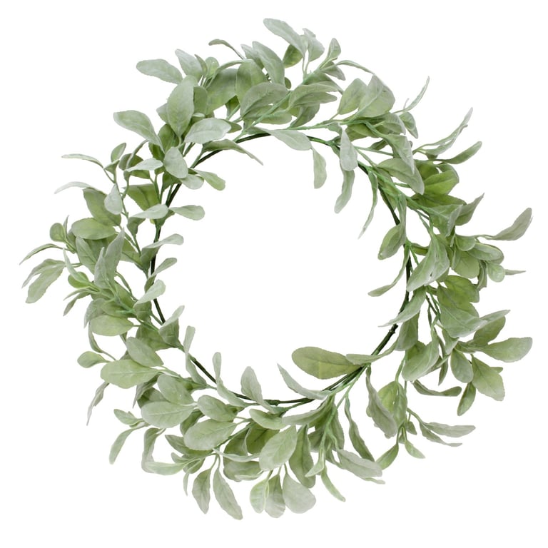 Lambs Ear Wreath - 60cm Greenery Home Decor Outdoor Garden Wreath