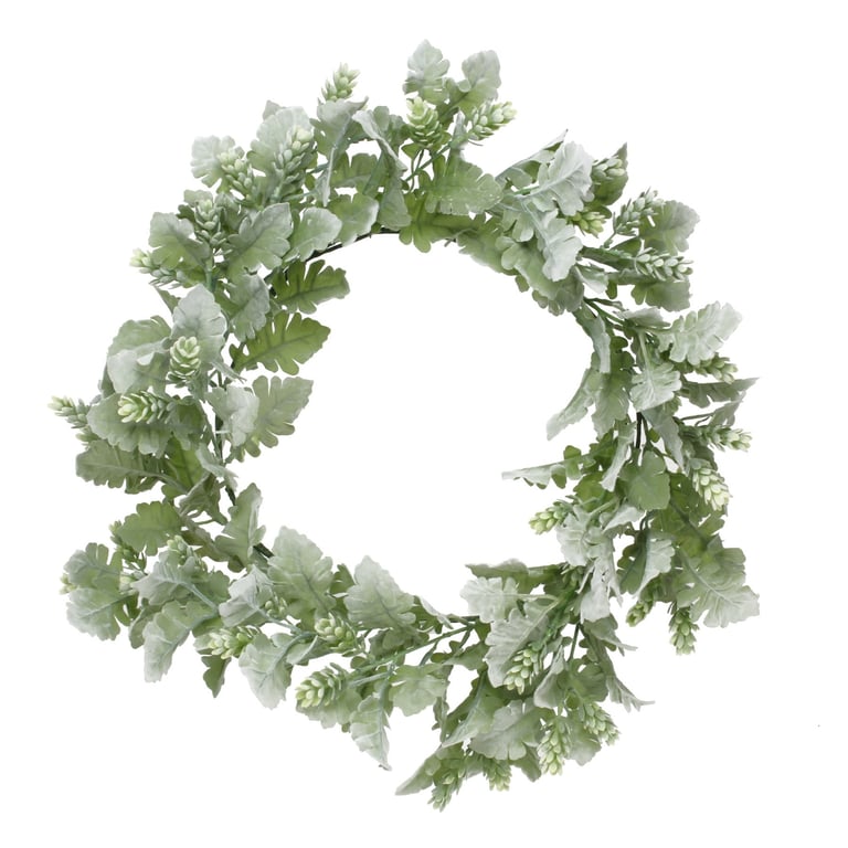 60cm Dusty Miller & Hops Outdoor Wreath - Garden Decor and Home Dcor