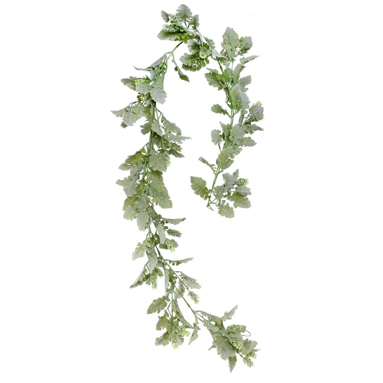 Dusty Miller & Hops 180cm Outdoor Garland - Home Decor Garden Decoration