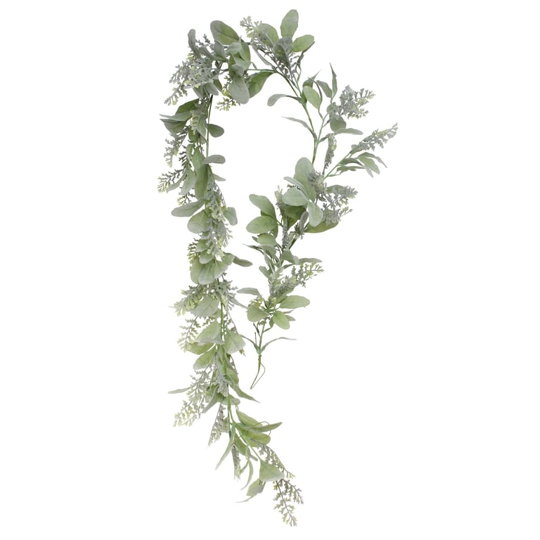 Lambs Ear Foliage Mix Garland - 180cm Long Home Decor Outdoor Greenery Garland