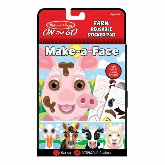 Farm-Themed Reusable Sticker Pad for Kids and Home Decor DIY Crafts