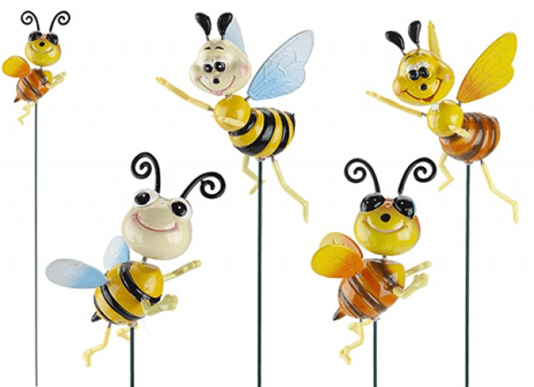 Happy Bee Stake - Assorted Garden Tools for Outdoor Planting and Gardening Essentials