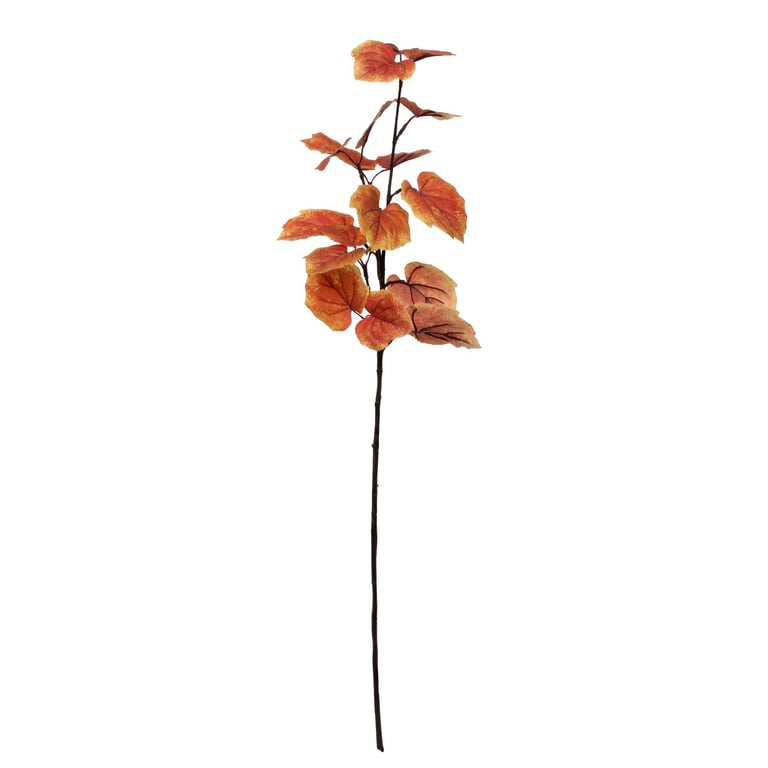 Glamis Tilia Leaves Spray Orange - 81cm Artificial Leaf Decor for Home and Garden Decoration
