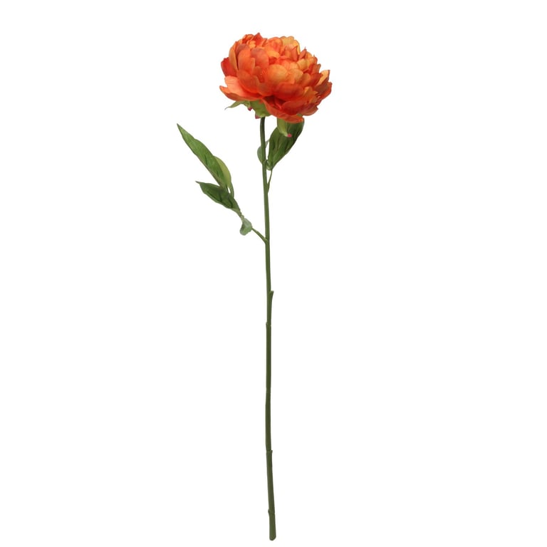 Glamis 62cm Single Orange Peony Flower Arrangement Decoration for Home Garden