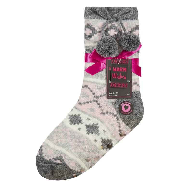 Cozy Girls Fairisle Lounge Socks - Winter Warmers for Girls
