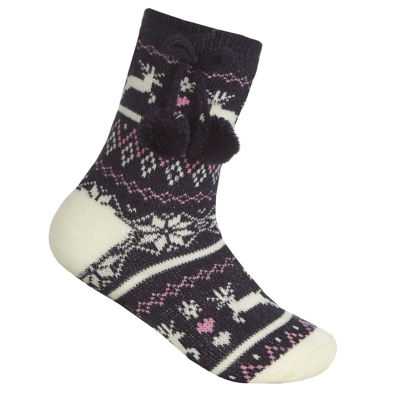 Cozy Girls Fairisle Lounge Socks - Winter Warmers for Girls