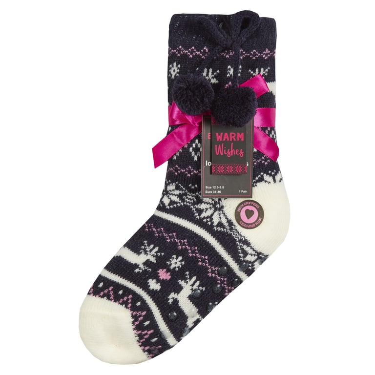 Cozy Girls Fairisle Lounge Socks - Winter Warmers for Girls