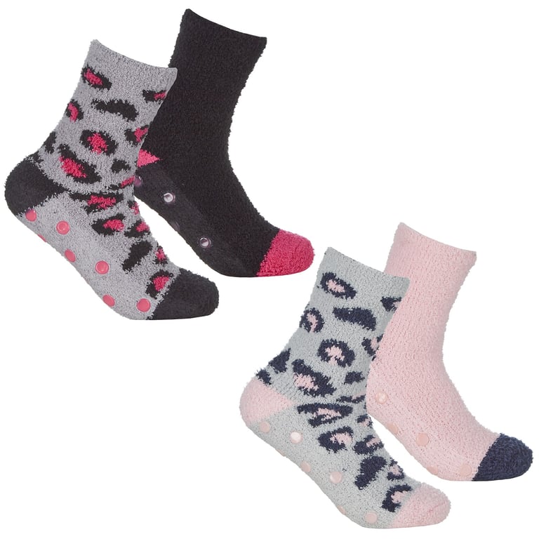 Ladies 2 Pack Cosy Sock Set - Warm and Cozy Winter Footwear for Home