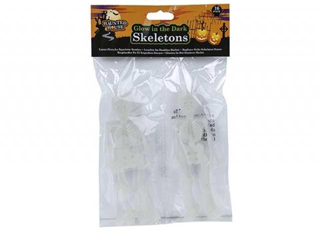 Glow In The Dark Skeleton Decorations - Perfect Halloween Home Party Supplies