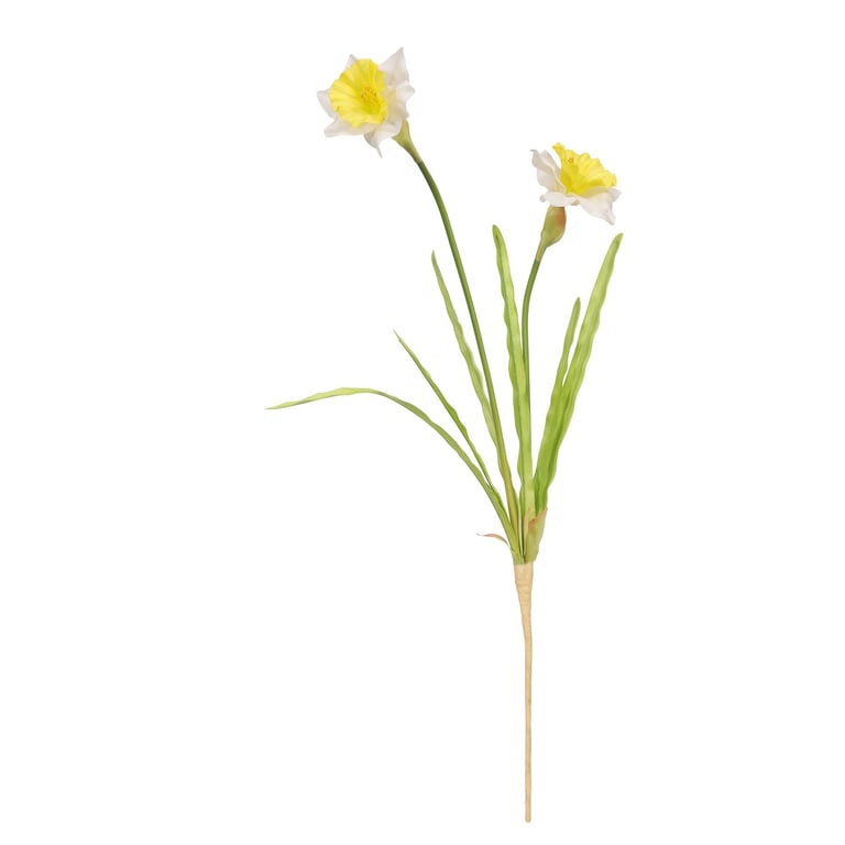 Monet Daffodil Yellow/White 58cm Artificial Garden Flowers
