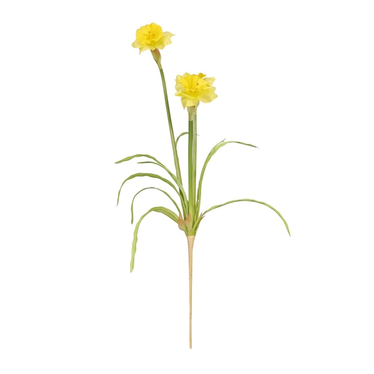 Monet Narcissus Yellow Floral Arrangement - 58cm Bouquet with 3 Vibrant Yellow Flowers for Home Decor and Garden Decoration