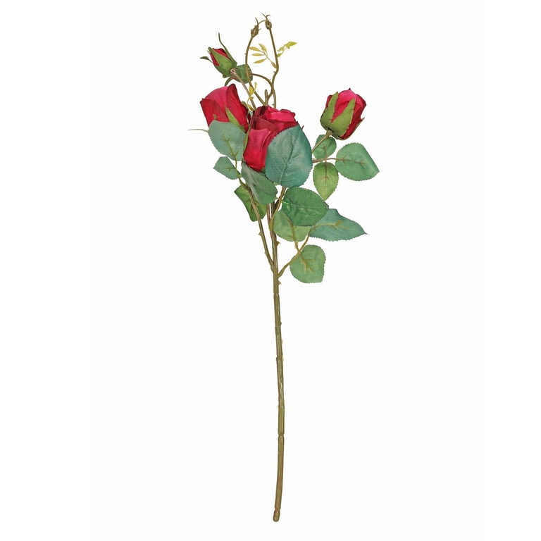 Burgundy Rose Spray (51cm) - Elegant Home Decor Floral Arrangement