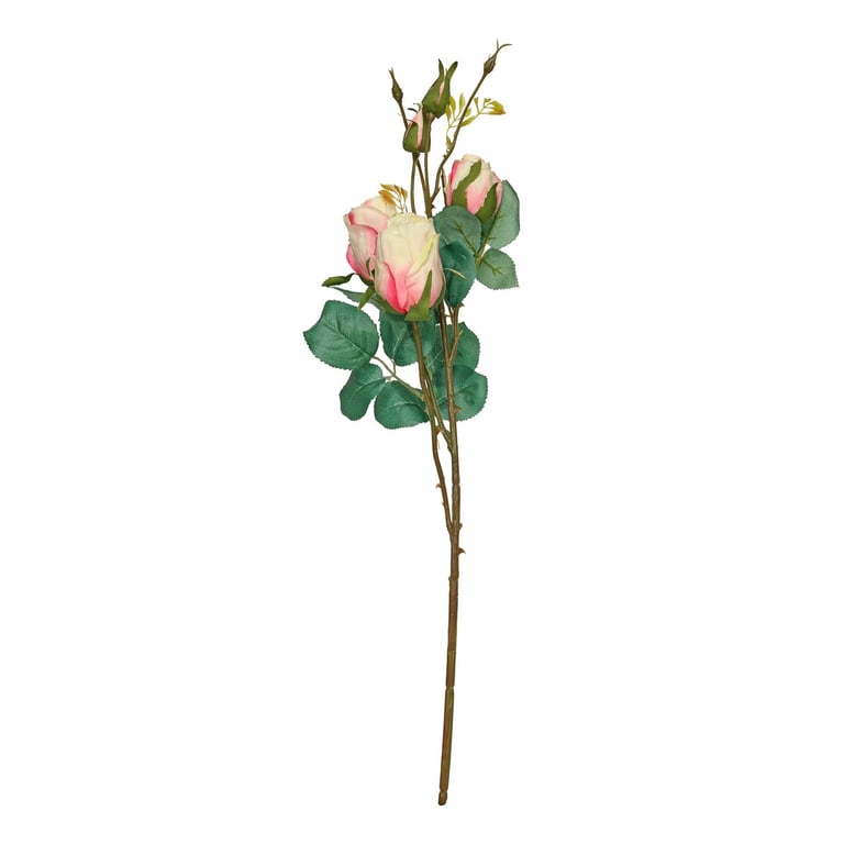 Rose Spray Pink - 51cm Floral Decoration for Home and Garden