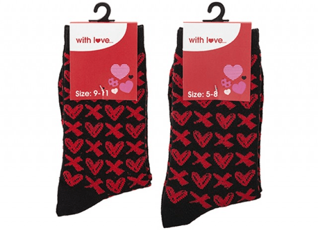 Heart & Kisses Socks - Valentine s Day Fashionable Couple s Gift