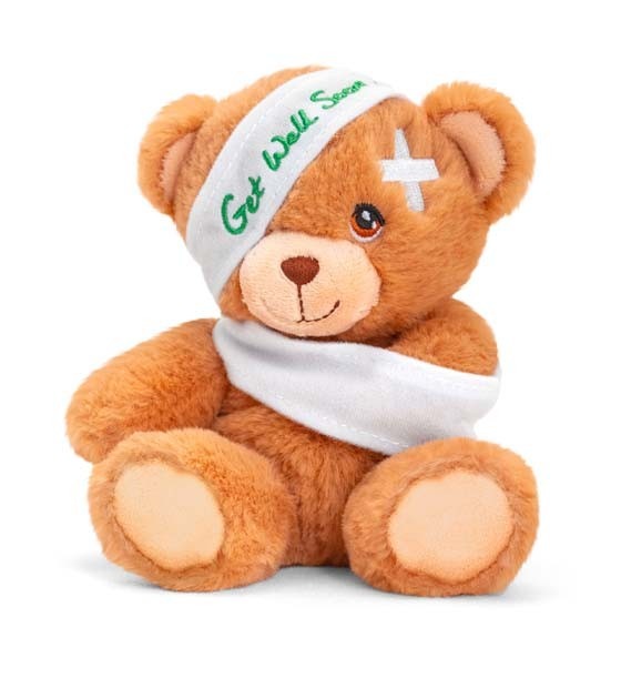 Keeleco 15cm Comfort Bear - Get Well Soon Soft Cuddly Healing Teddy Bear