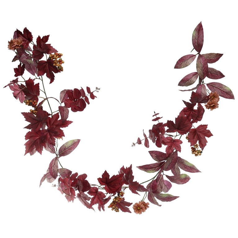 Glamis 180cm Burgundy Mix Garland - Elegant Home Decor and Party Supplies