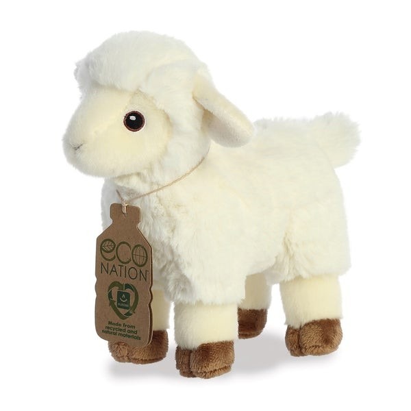 Eco Nation 8 Inch Eco Friendly Lamb Rug for Sustainable Home Decor