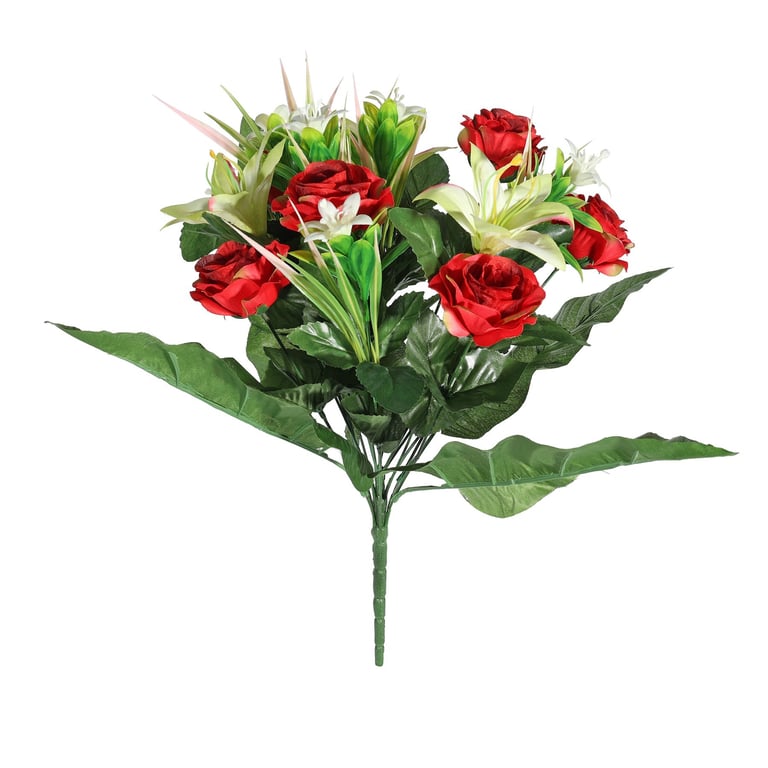 Red Pembroke Starflower Mixed Posy - Handcrafted Floral Bouquet for Home & Garden Decoration