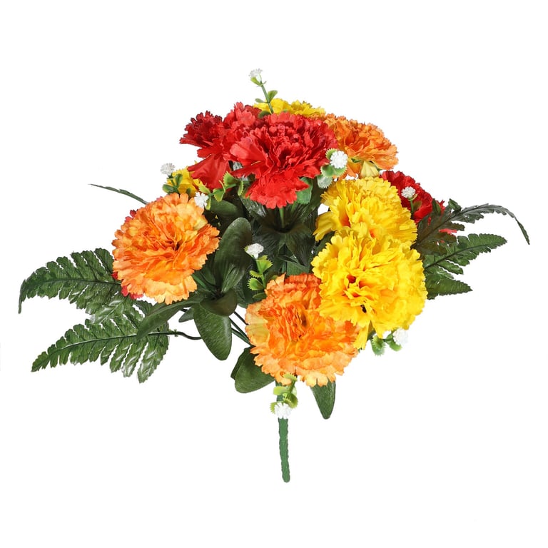 Orange Pembroke Carnation Bunch - Vibrant Garden Flowers for Home Decor