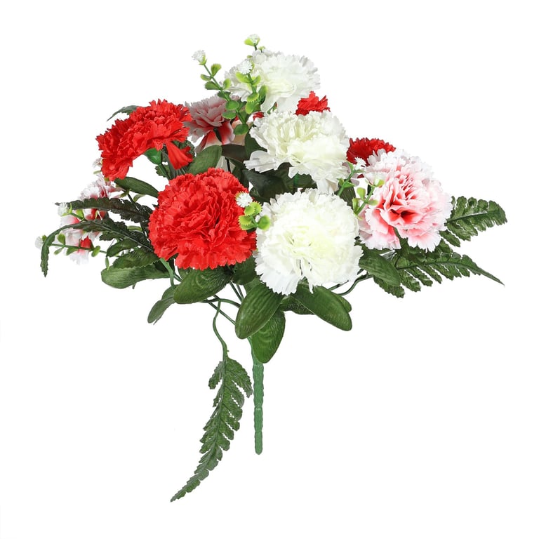 Red Pembroke Carnation Bunch - Fresh Garden Flowers for Home Decor