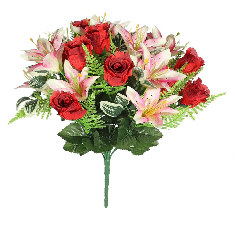 Red Pembroke Lily Mixed Bunch - Vibrant Spring Flowers for Home & Garden Decor