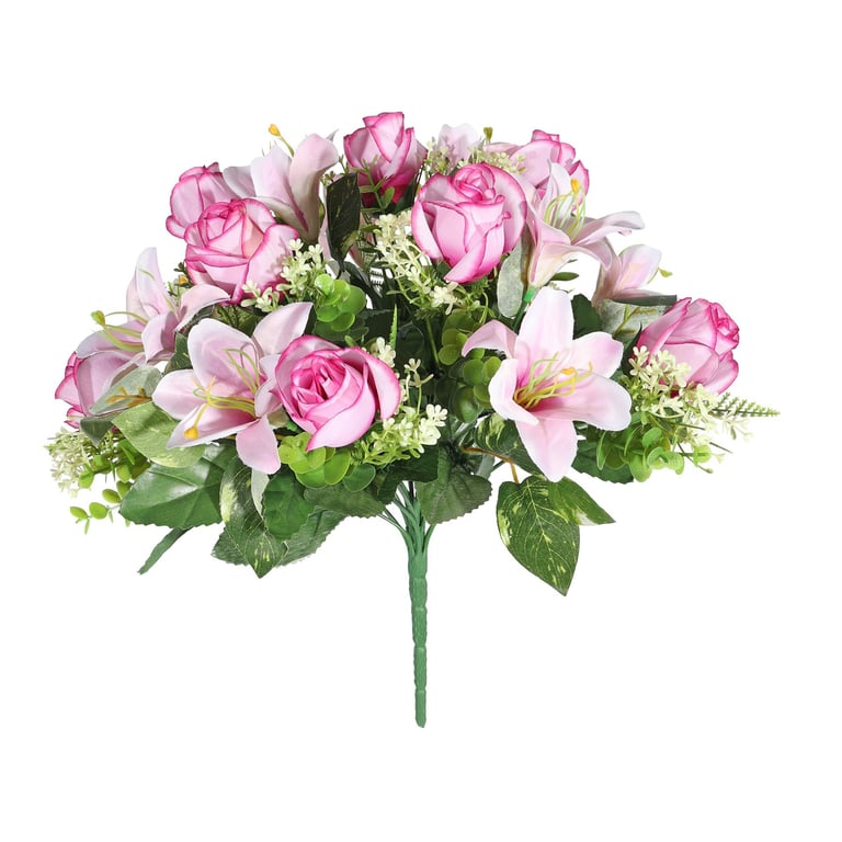 Dark Pink Pembroke Luxury Mixed Bunch - Elegant Home Decor Flowers Arrangement