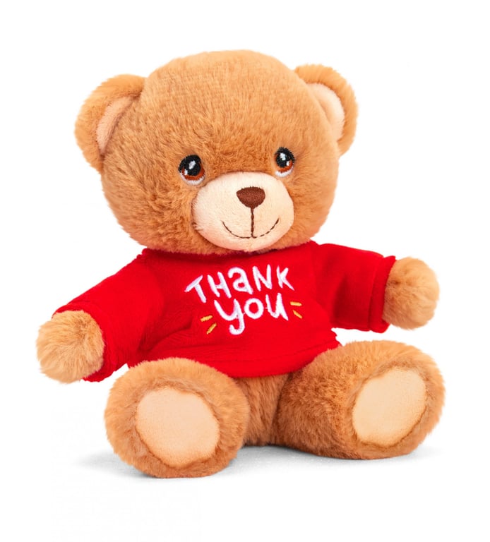 Keeleco 15cm Cuddly Thank You Bear - Gratitude Home Decor Plush Toy