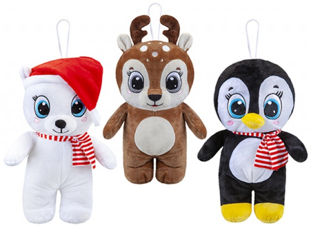 Christmas Soft Toys - Assorted 36cm Holiday Plush Toys with Decorative Appeal