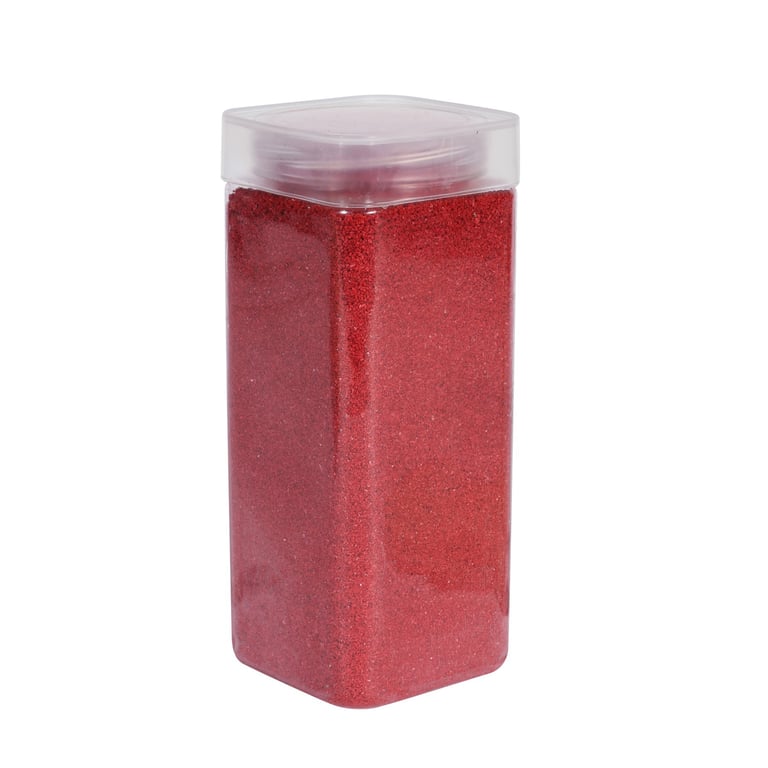 Red Sand Square Jar - Coastal Home Decor Accent (800g)