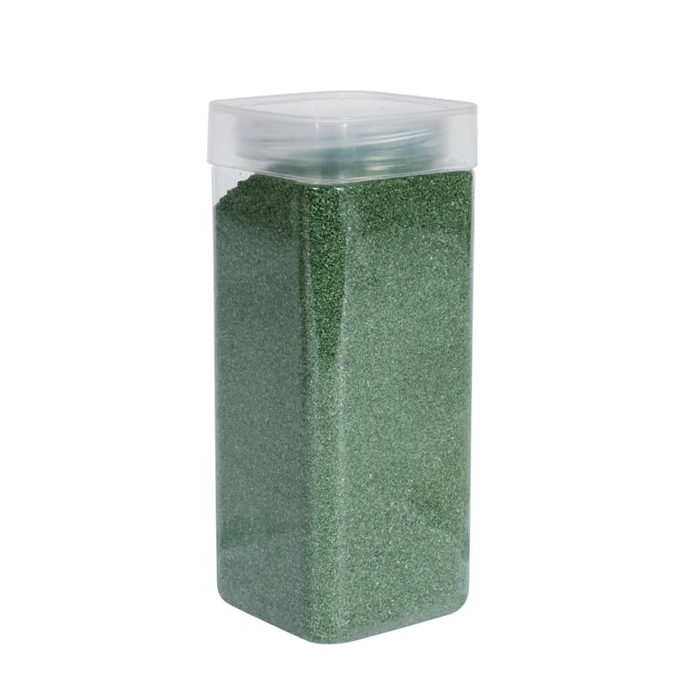 Moss Green Sand - 800gr Square Jar Home and Garden Decoration