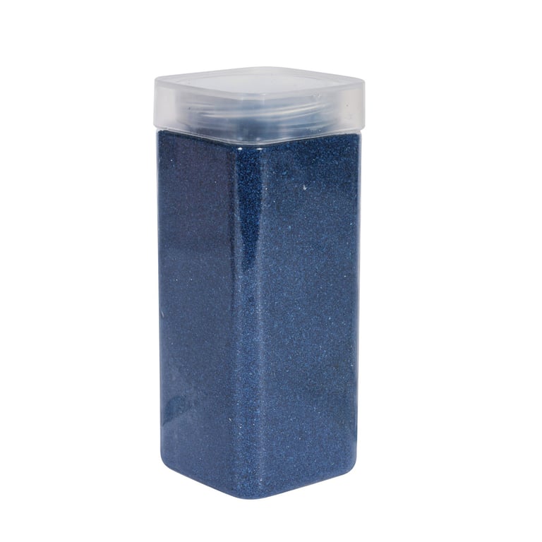 Royal Blue Sand - 800gr Square Jar Perfect for Home Decor & Kids Sandbox Play Area