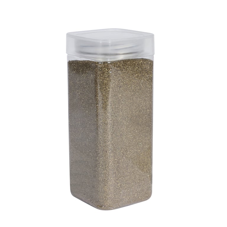 Gold Sand - Decorative Sand for Home & Garden (800g) in Square Jar