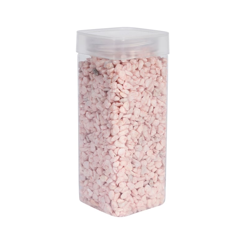 Light Pink Pebbles - 900gr Home Decor and Garden Decoration in Square Jar