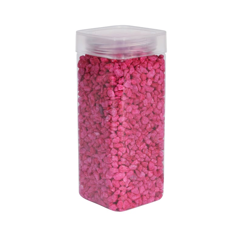 4-6mm Hot Pink Pebbles - Decorative Stones for Square Jar Home Decor Accessories (900gr)