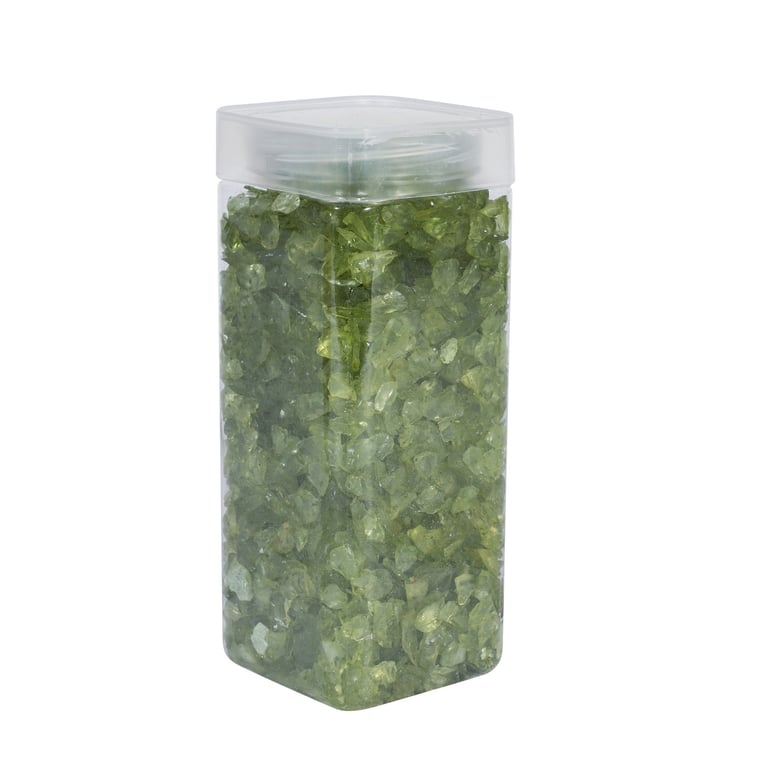 Green Glass Pebbles - 5-8mm Decorative Stones for Home & Garden, Aquariums and Landscaping
