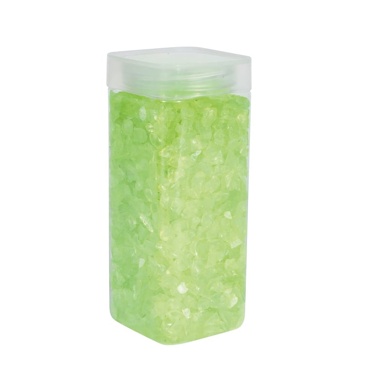 Light Green Glass Pebbles - 750gr Beach Style Decorations & Garden Landscaping Stones