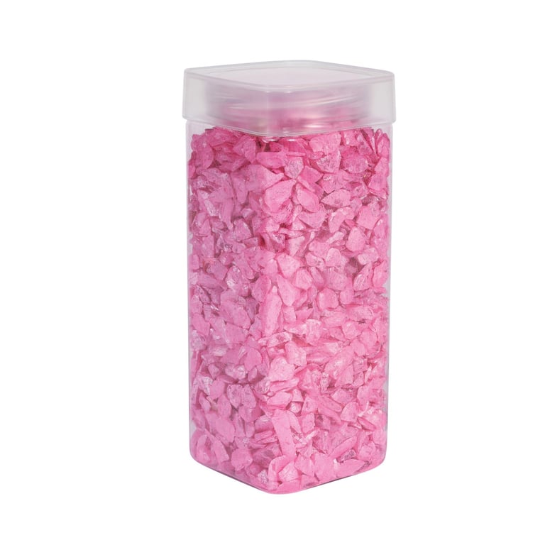 5-8mm Pearlised Fuchsia Glass Pebbles - 750gr Home Decor Garden Decoration