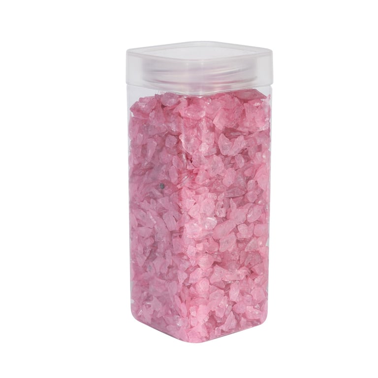 Pink Pearlised Glass Pebbles - 750g Home Decor and Garden Stones, Decorative Accent Pebbles for Indoor/Outdoor Use.