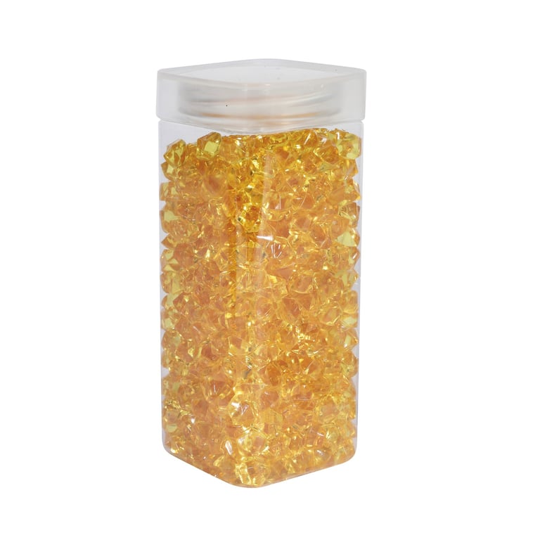 Yellow Acrylic Stone - Small Decorative Accent for Home & Garden (320gr)