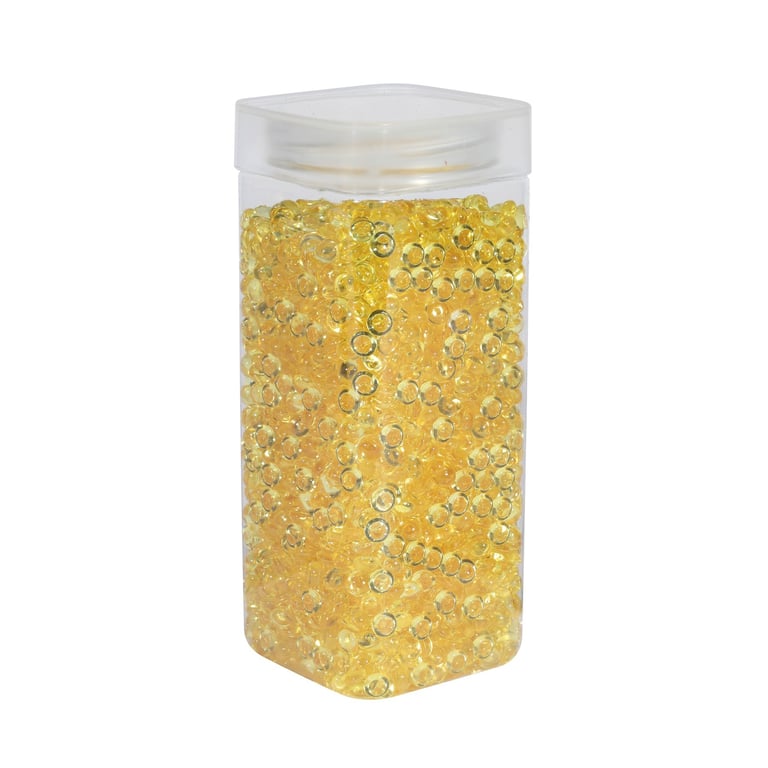 7mm Plastic Yellow Beads - Craft and Jewelry Making Supplies
