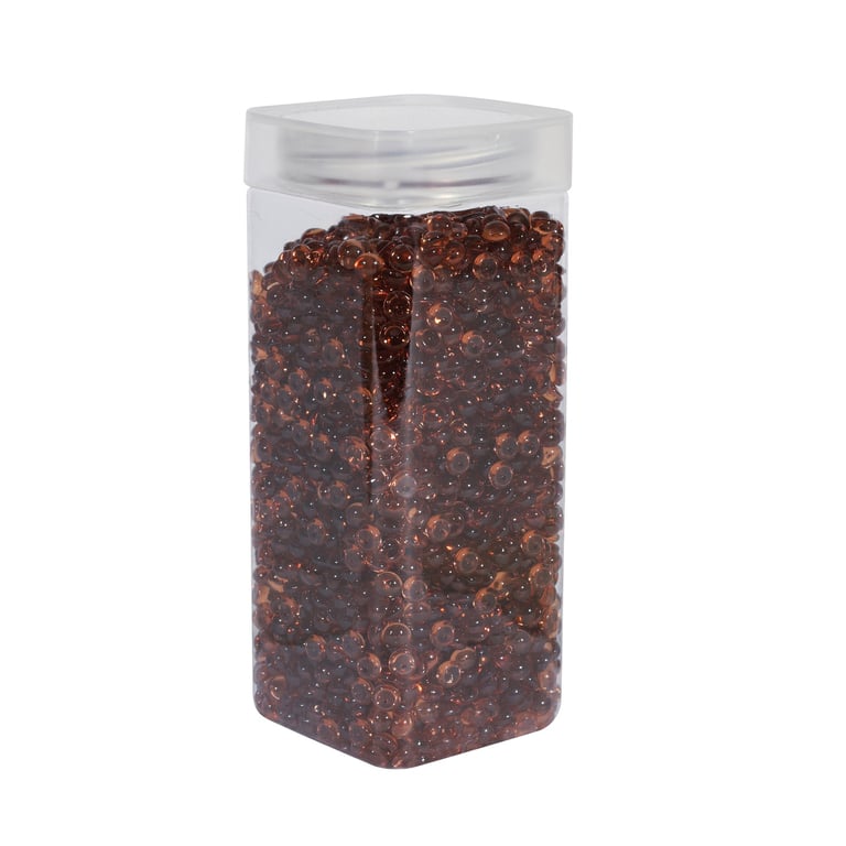 7mm Amber Plastic Beads - Craft & Jewelry Making Decorative Beads (330g)