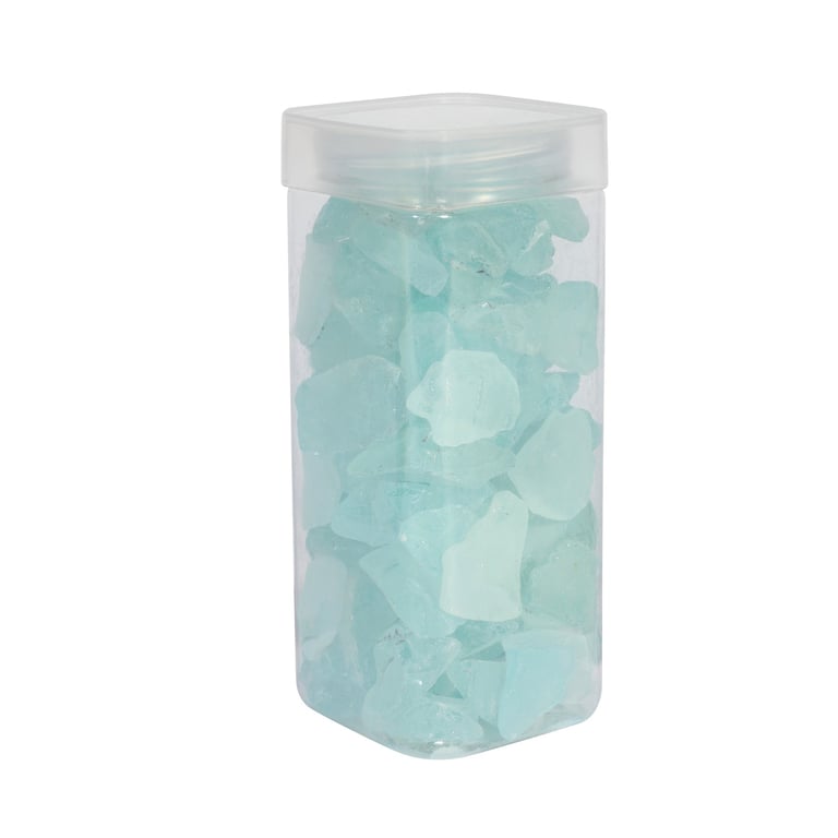 10-20mm Blue Sea Glass - Unique Ocean Glass Decor for Indoor Spaces (750g)