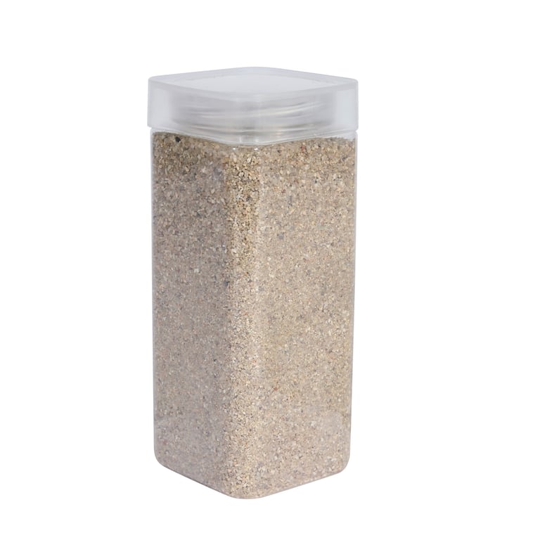 Natural Sand Square Jar - Decorative Beach Landscape Accent for Home & Garden (800g)
