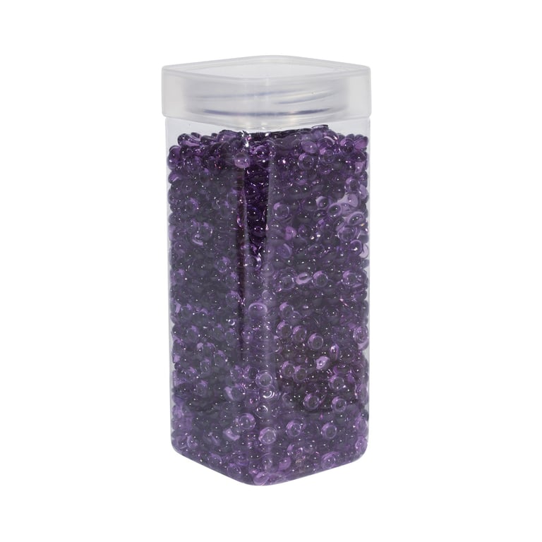 7mm Deep Purple Plastic Beads - Perfect for Jewelry Making & Home Decor