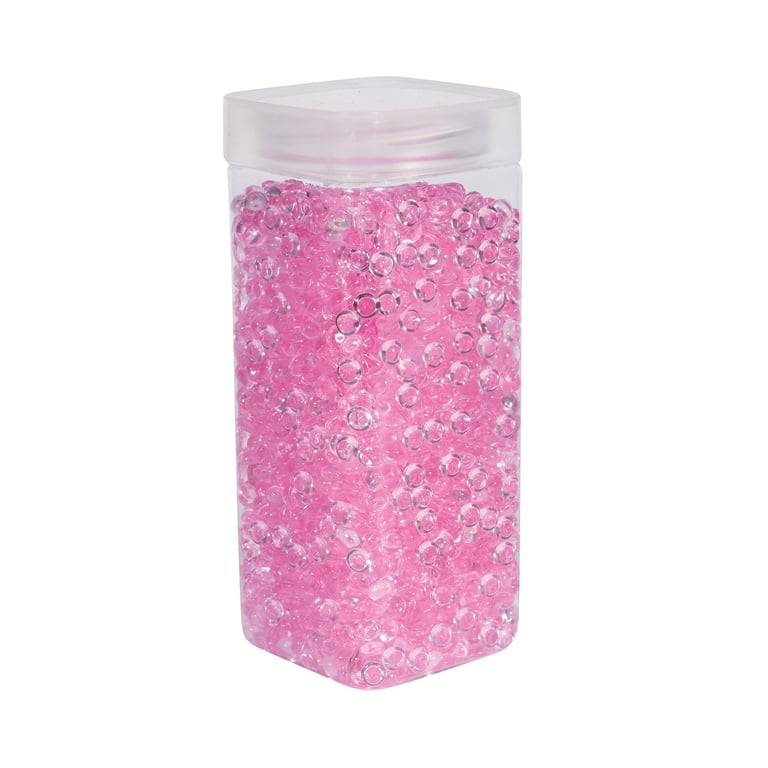 7mm Bright Pink Plastic Beads - Craft Jewelry Making Supplies for Home Decor and Beading Projects