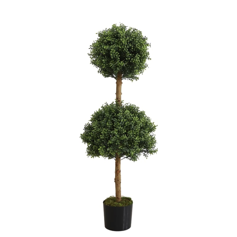 Artificial Boxwood Double Ball Topiary 120cm - Durable Outdoor Decoration for Gardens and Landscapes