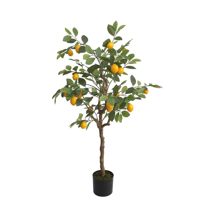 Artificial 120cm Lemon Tree - Realistic Indoor Plant for Home Decor and Greenery Decoration
