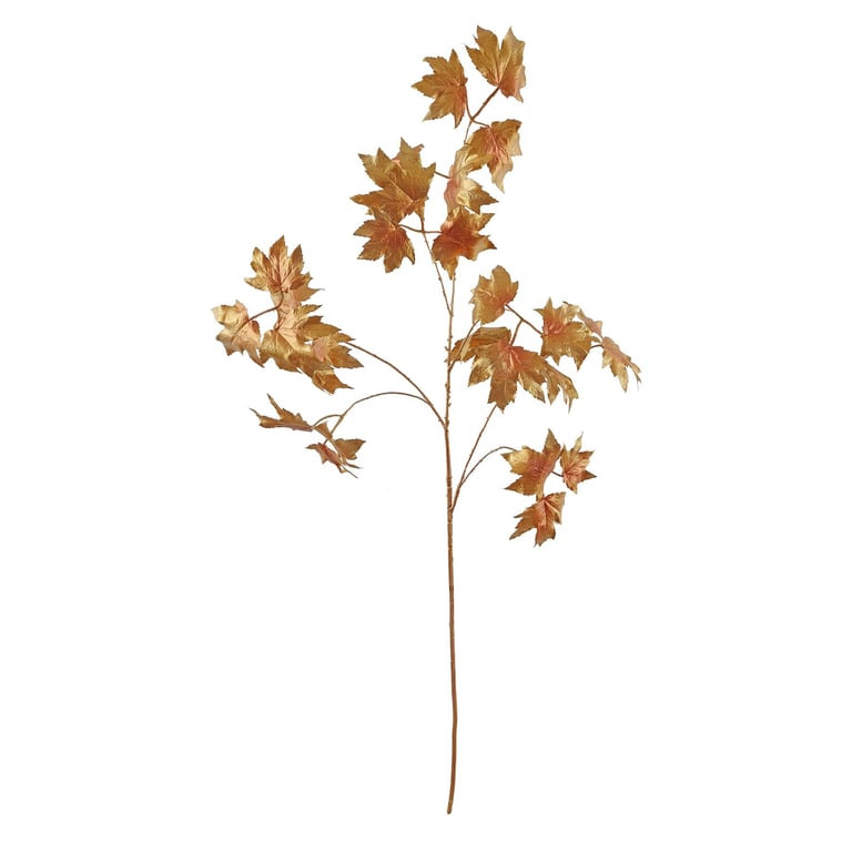 Gold Maple Leaf Spray - 130cm Garden Ornament for Fall Decor and Home Accents